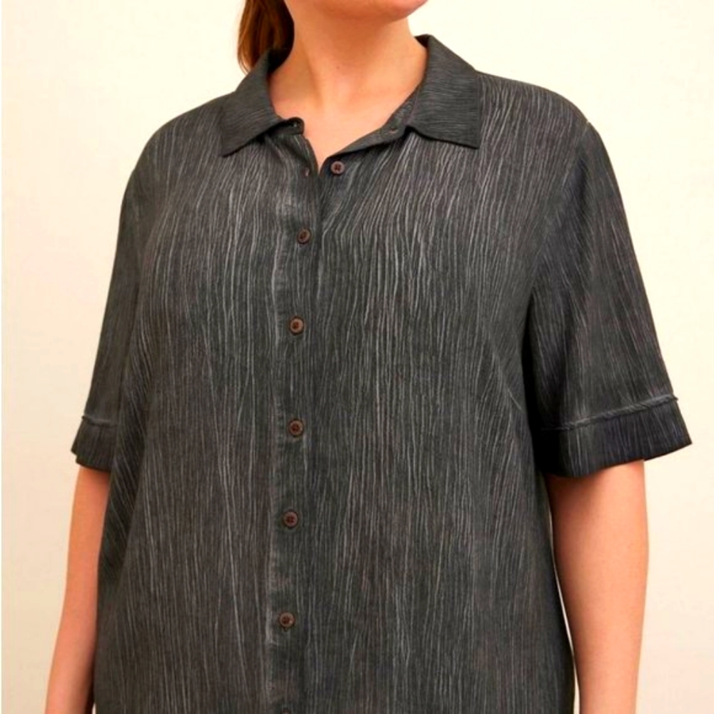 ❤️NWT TORRID SWIM COVER MACHINE WASHABLE GAUZE BUTTON UP COVER-UP DRESS - Picture 6 of 11